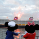 Mickey and Minnie welcome the Disney Dream to Port Canaveral, Florida, January 4, 2011. Image via Getty.